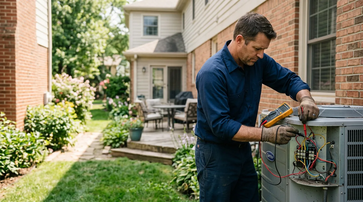 HVAC technician working near Grandview, IA